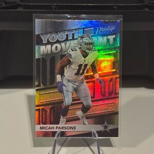 2022 Panini Prestige Micah Parsons Hologram card. Dallas cowboys
